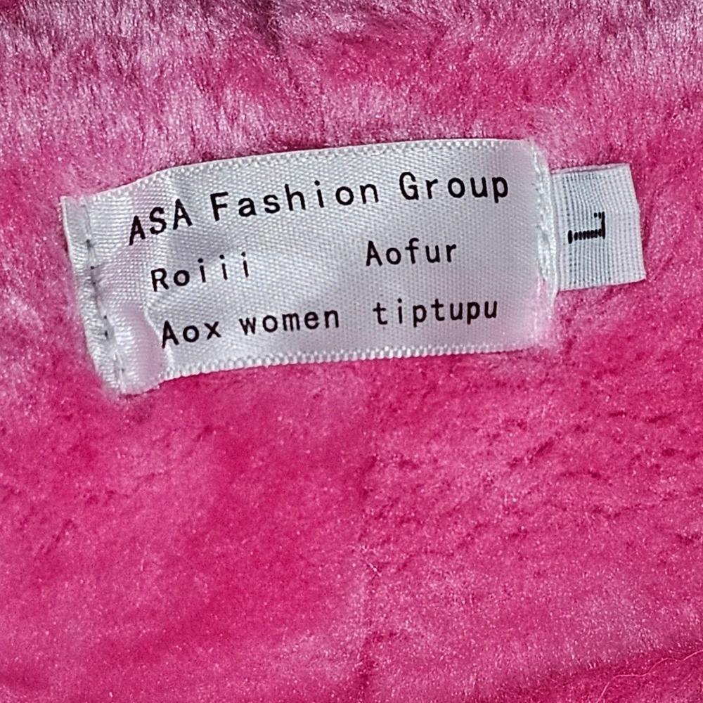 NWOT Roiii Pink Faux Fur-lined Coat with Camo Cotton Blend Shell - Picture 6 of 7